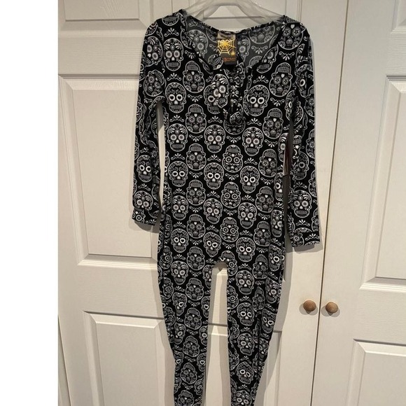New Skull Halloween Day of the Dead Cosplay Onepiece Halloween Jumpsuit Med - Picture 1 of 8